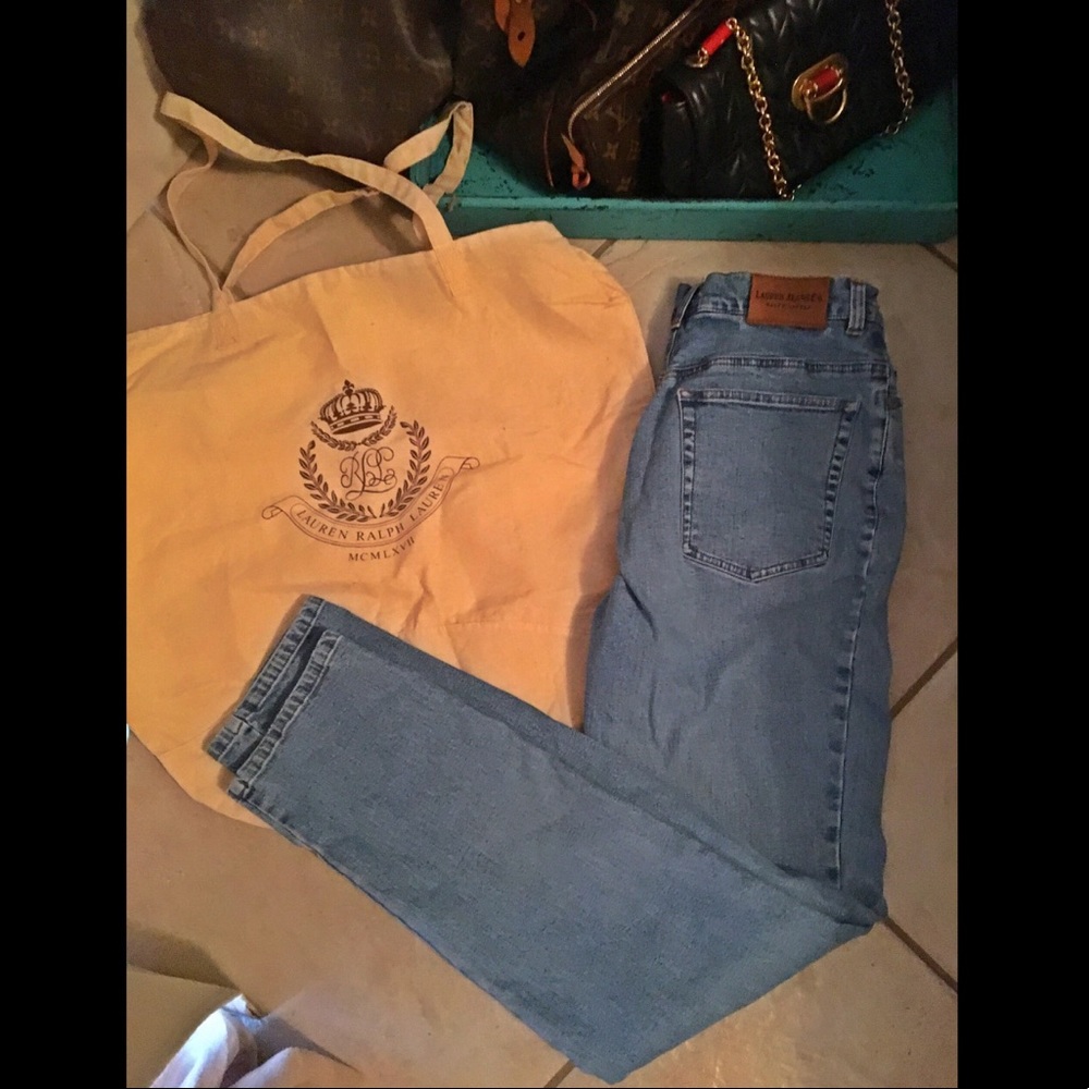 Vintage Ralph Lauren High Rise Jean W RL Tote Bag